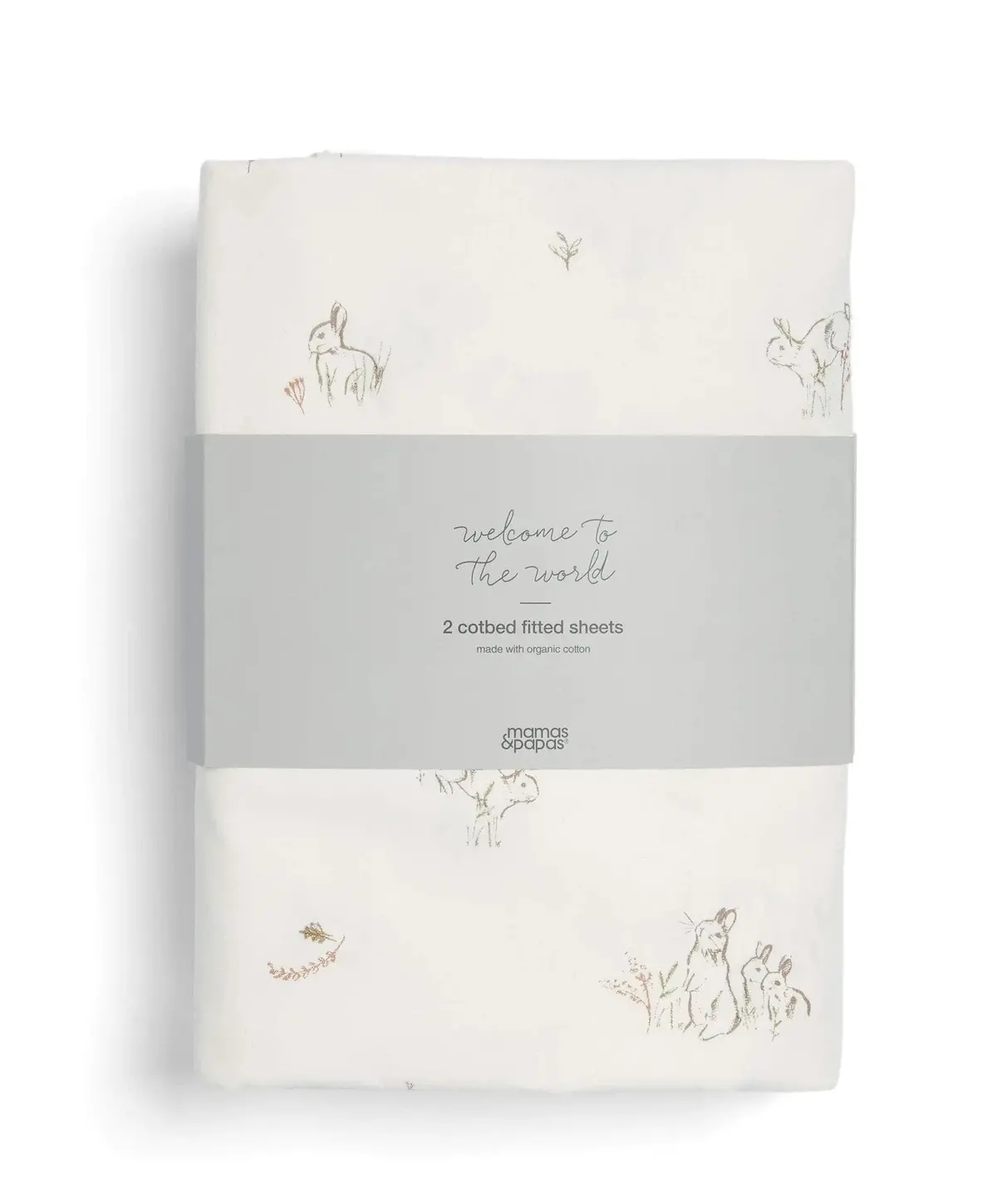 Mamas & Papas Cotbed Fitted Sheets - Bunny/Fox 1