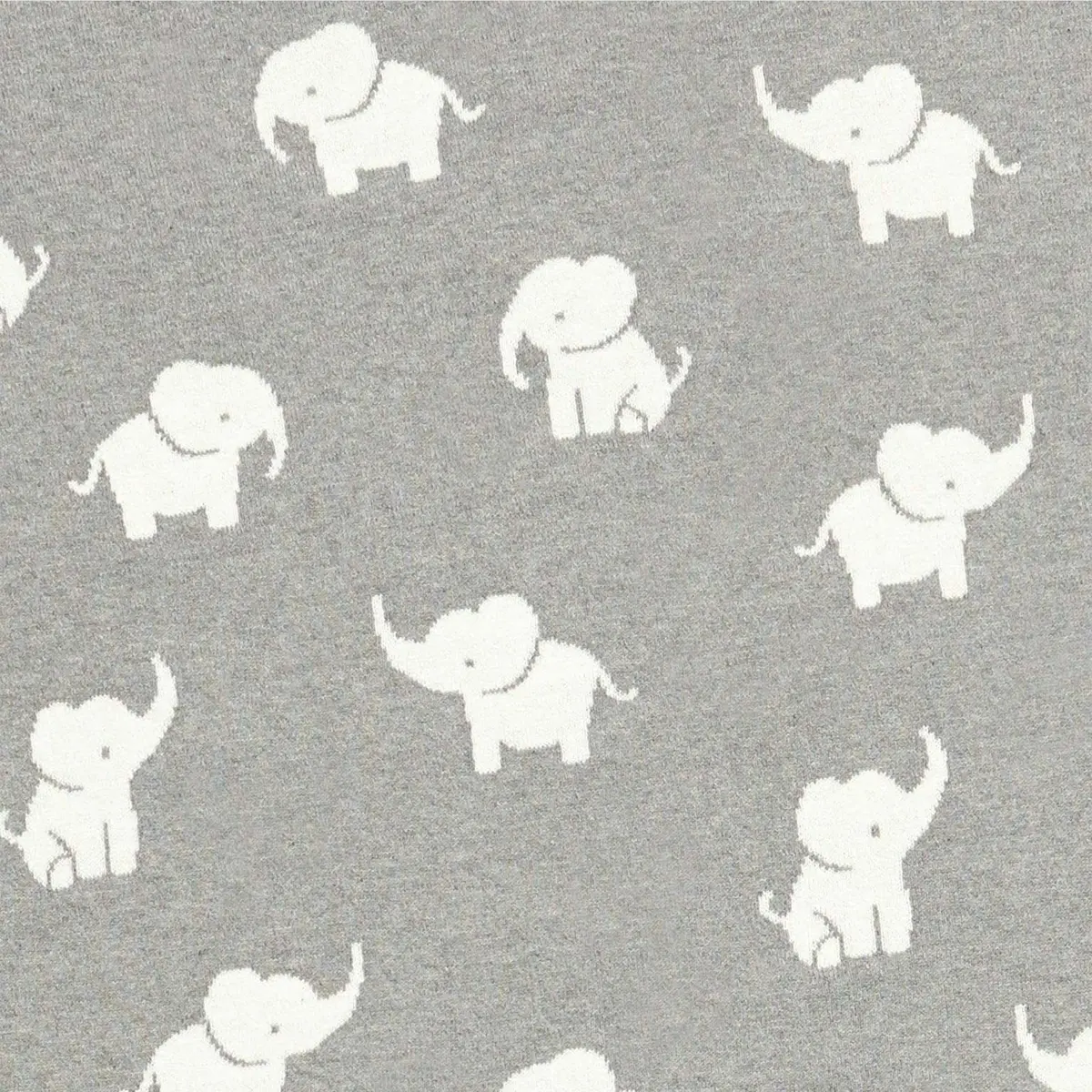 Mamas & Papas Welcome To The World Knitted Elephant Blanket - Grey 2
