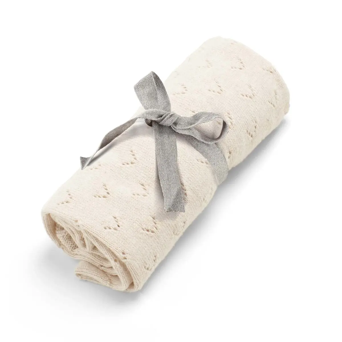 Mamas & Papas Knitted Blanket Small - Oat Pointelle 1