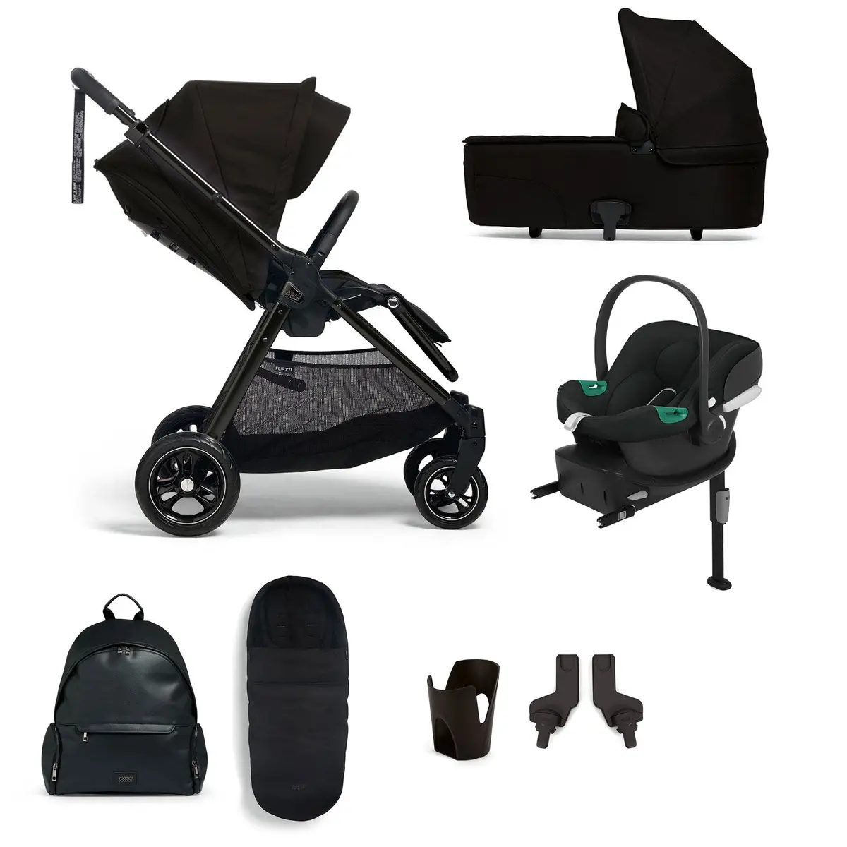 Mamas & Papas Flip Xt³ 8 Piece Essentials Bundle With Car Seat - Ink 1