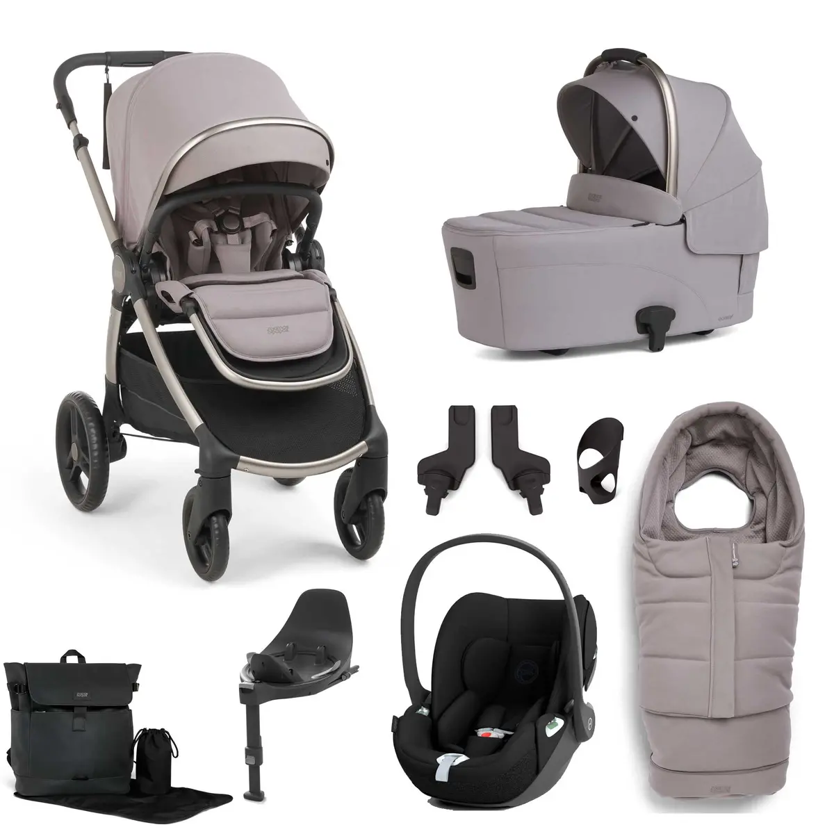 Mamas & Papas Ocarro 2 Complete 8 Piece Cloud T Bundle In Moonstone Grey 1