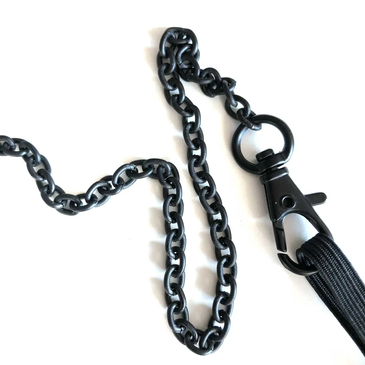 Matte Black Mask Chain, Face Mask Holder Necklace, Steel Mask Leash 1