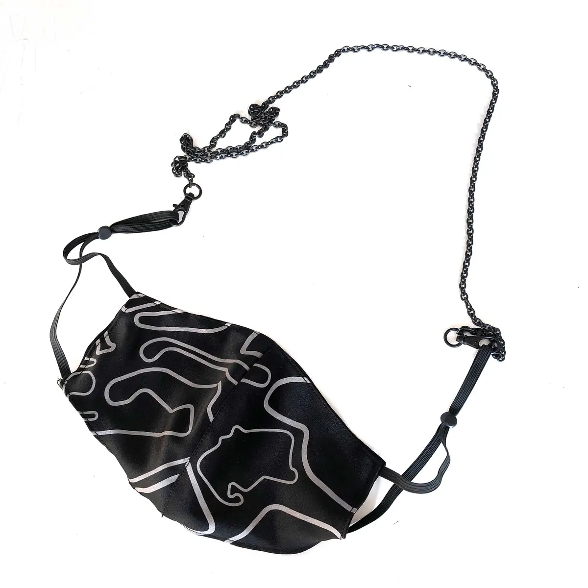 Race Tracks Of The World Fabric Face Cover, Track Map Adjustable Mask 1