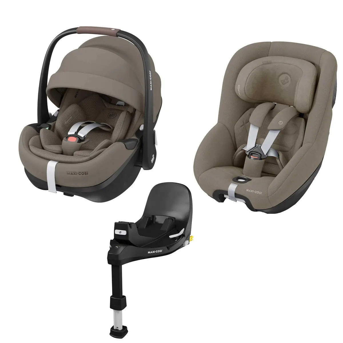 Maxi-Cosi 360 Pro 2 Family Bundle - Twillic Truffle 1