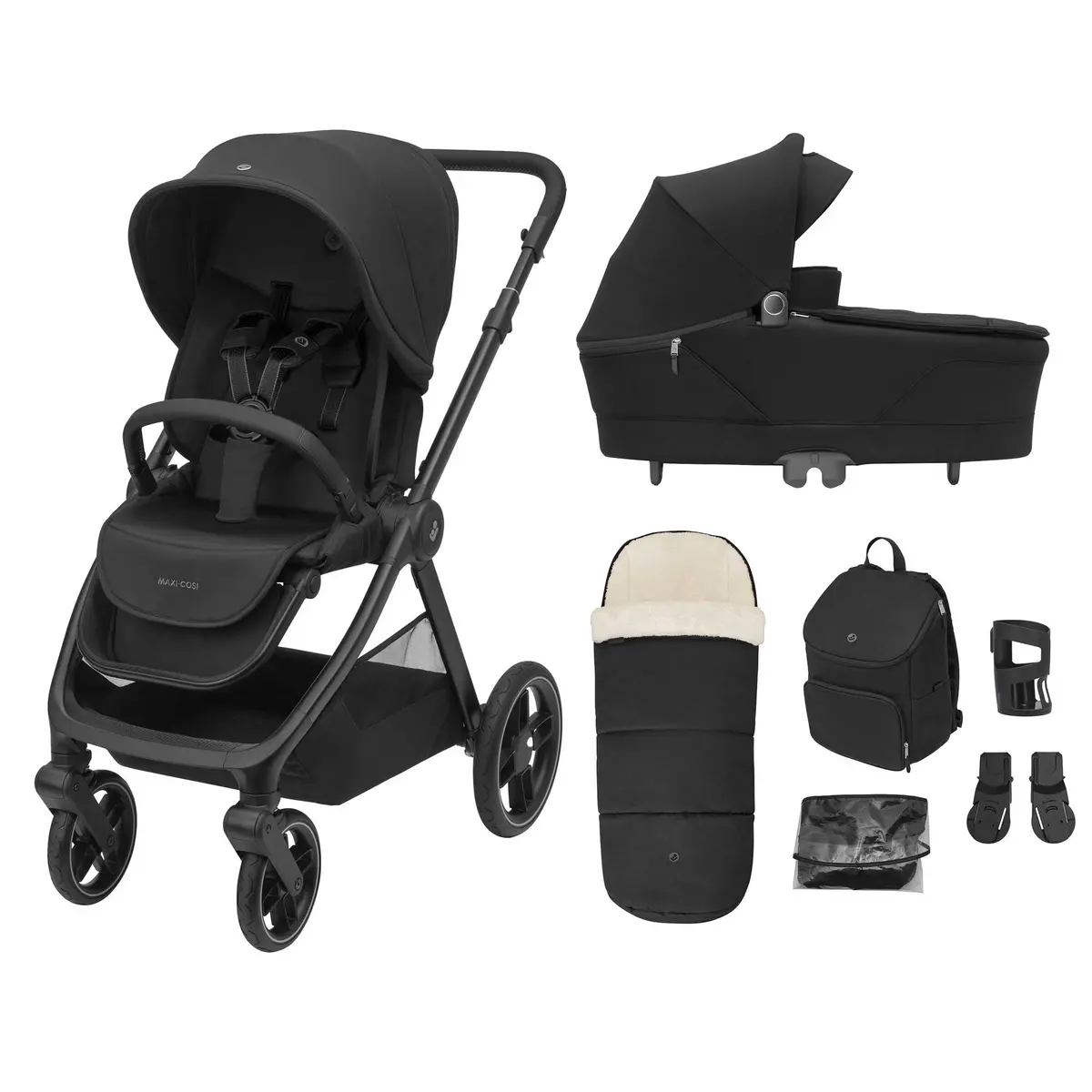 Maxi-Cosi Oxford+ 7Pc Essential Bundle - Twillic Black 1