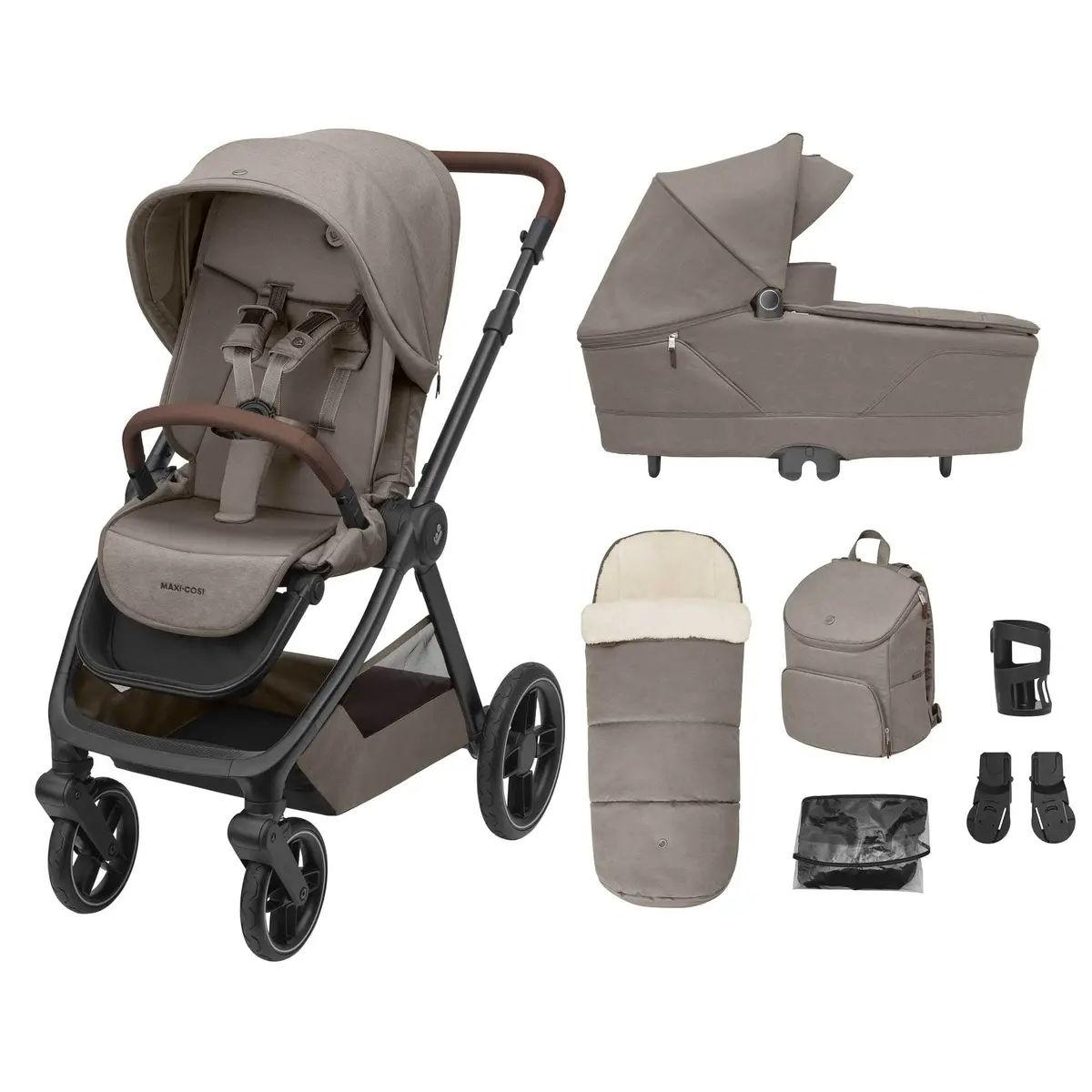 Maxi-Cosi Oxford+ 7Pc Essential Bundle - Twillic Truffle 1