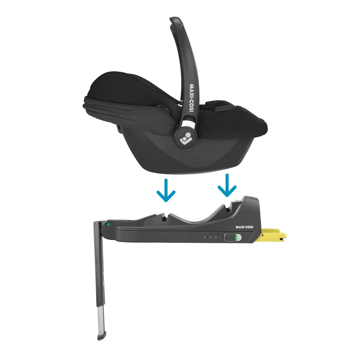 Maxi-Cosi Cabriofix I-Size Car Seat With Base In Essential Black 2