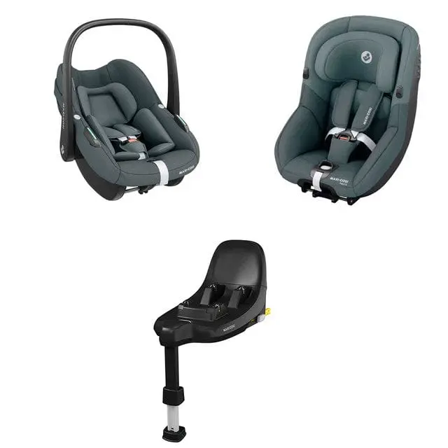 Maxi-Cosi Pebble S & Pearl S Car Seat Bundle - Tonal Graphite 1