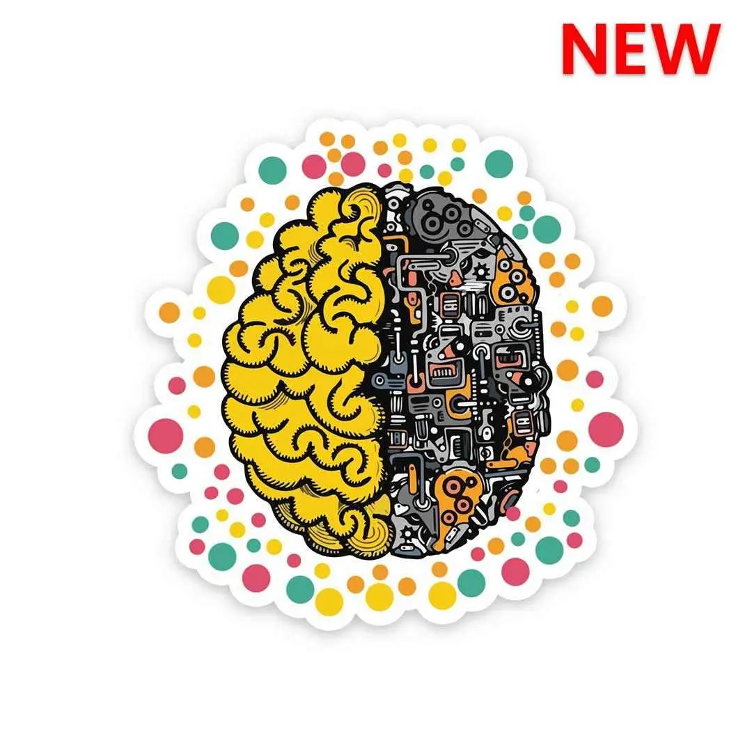 Mechanical Brain Sticker 1