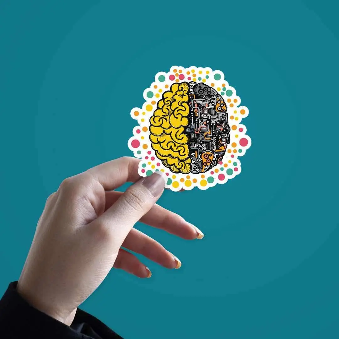 Mechanical Brain Sticker 2