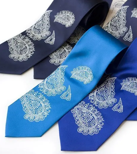 Mehndi Paisley Silk Necktie 1
