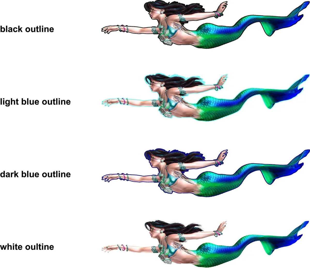 Mermaid Vinyl Graphic Boat Decals 4