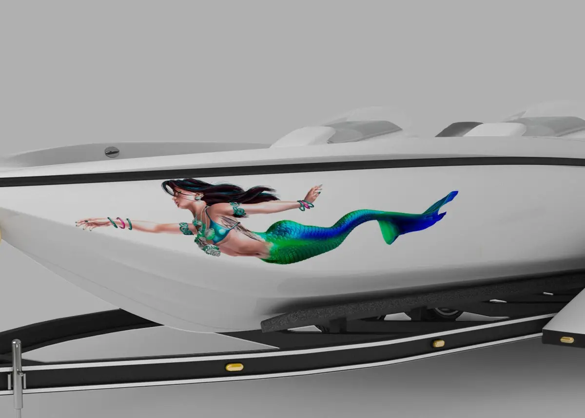 Mermaid Vinyl Graphic Boat Decals 1