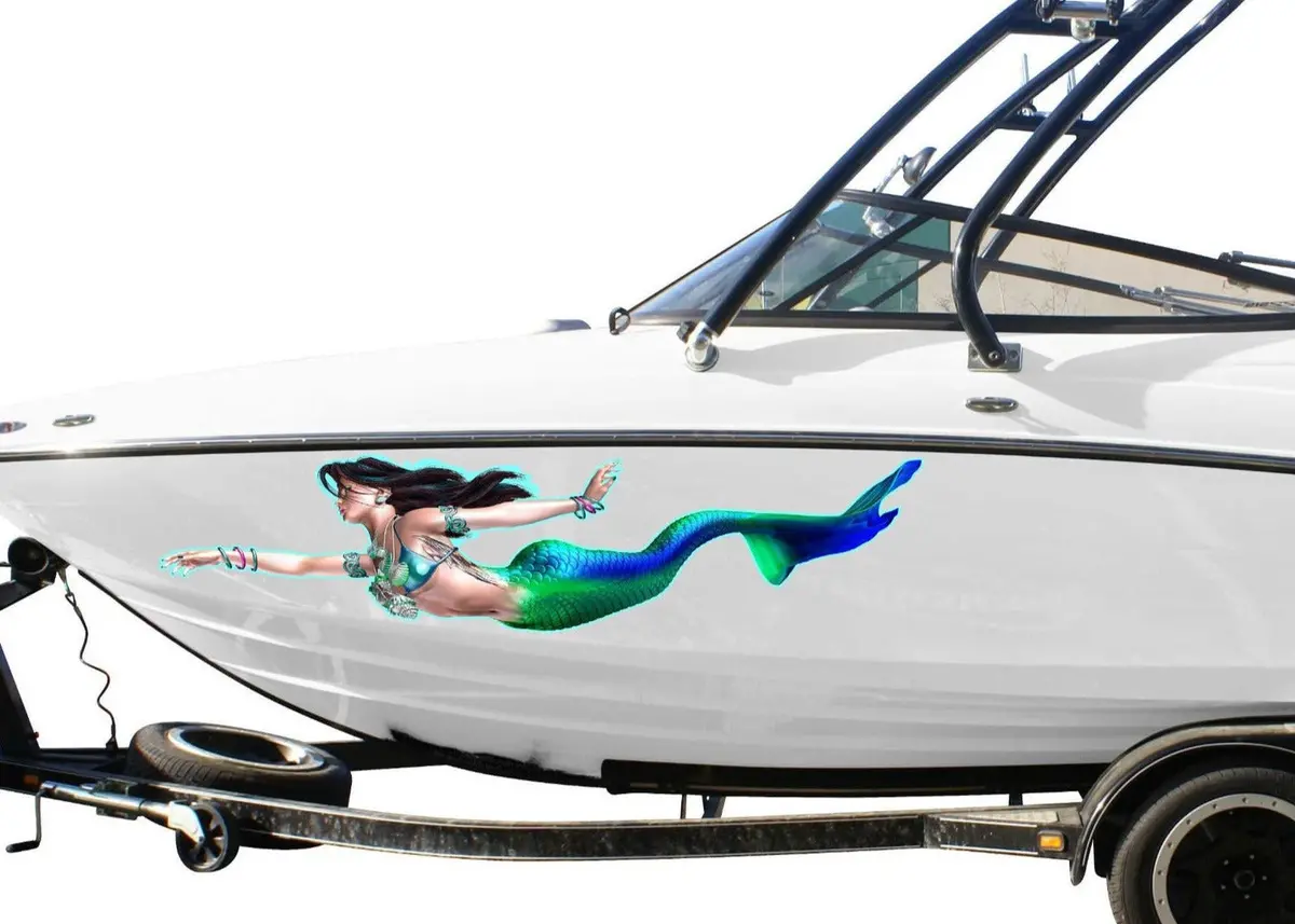 Mermaid Vinyl Graphic Boat Decals 3