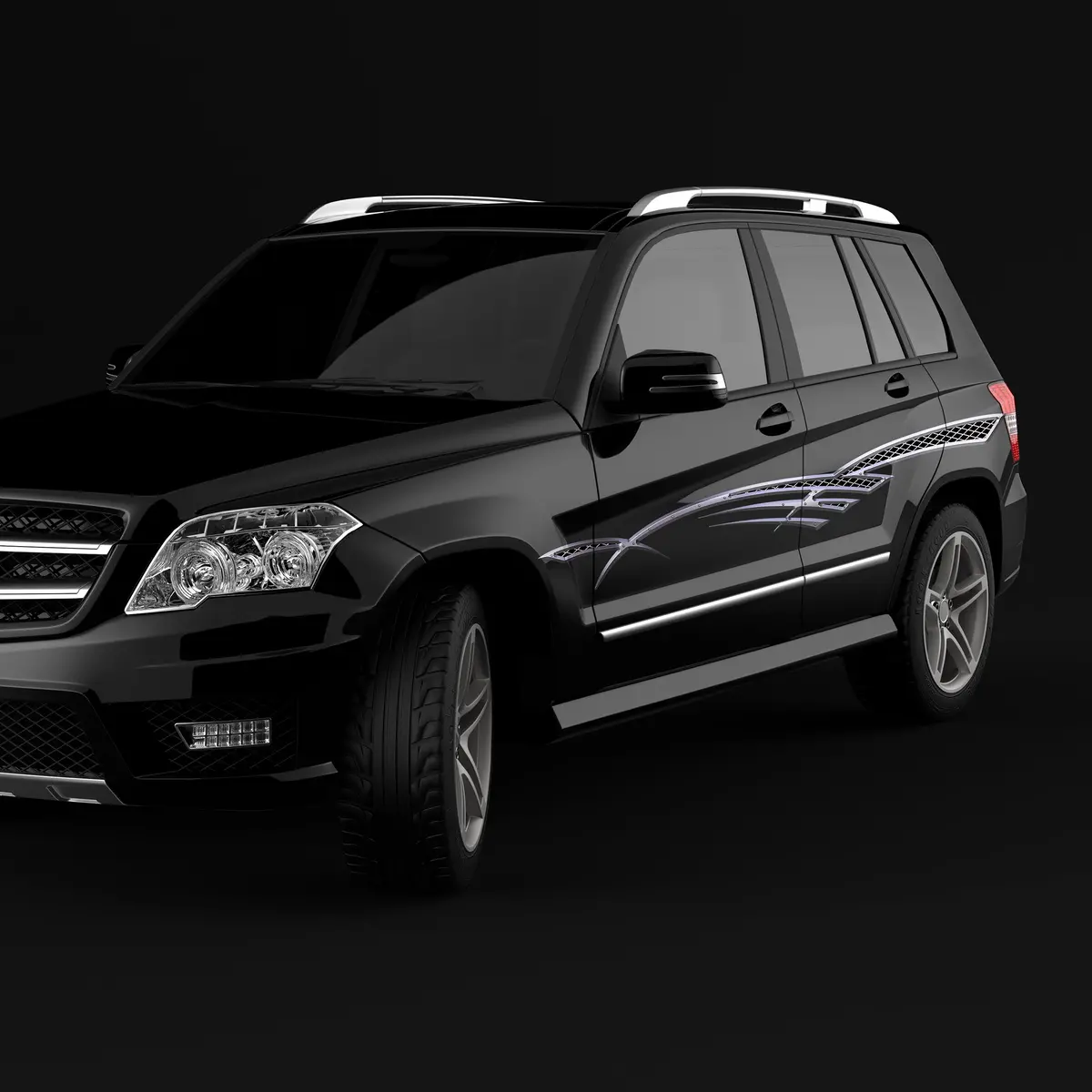 Metal Style Vinyl Decal Stripes For Sides Of Cars & Trucks B887 1
