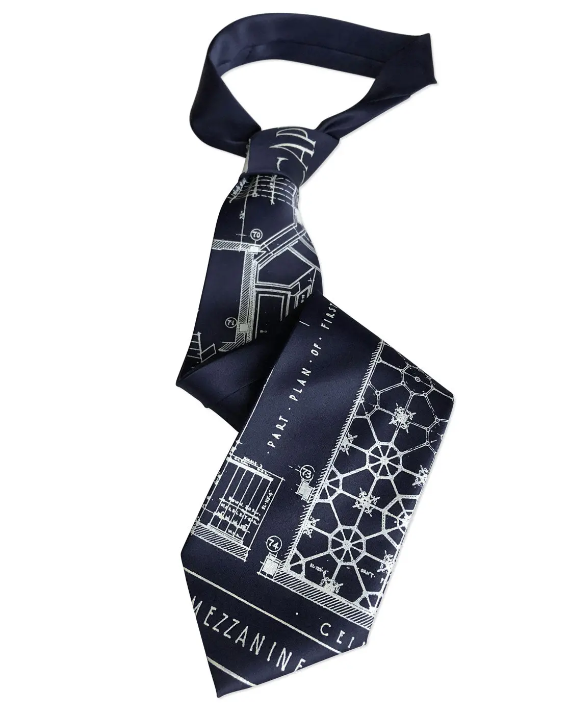 Blueprint Necktie, Capitol Theatre Detroit Opera House Tie 10