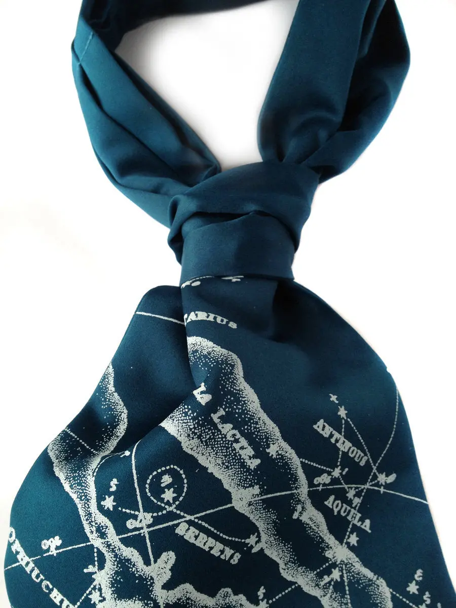 Milky Way Cravat Tie. Galaxy Print Ascot 1