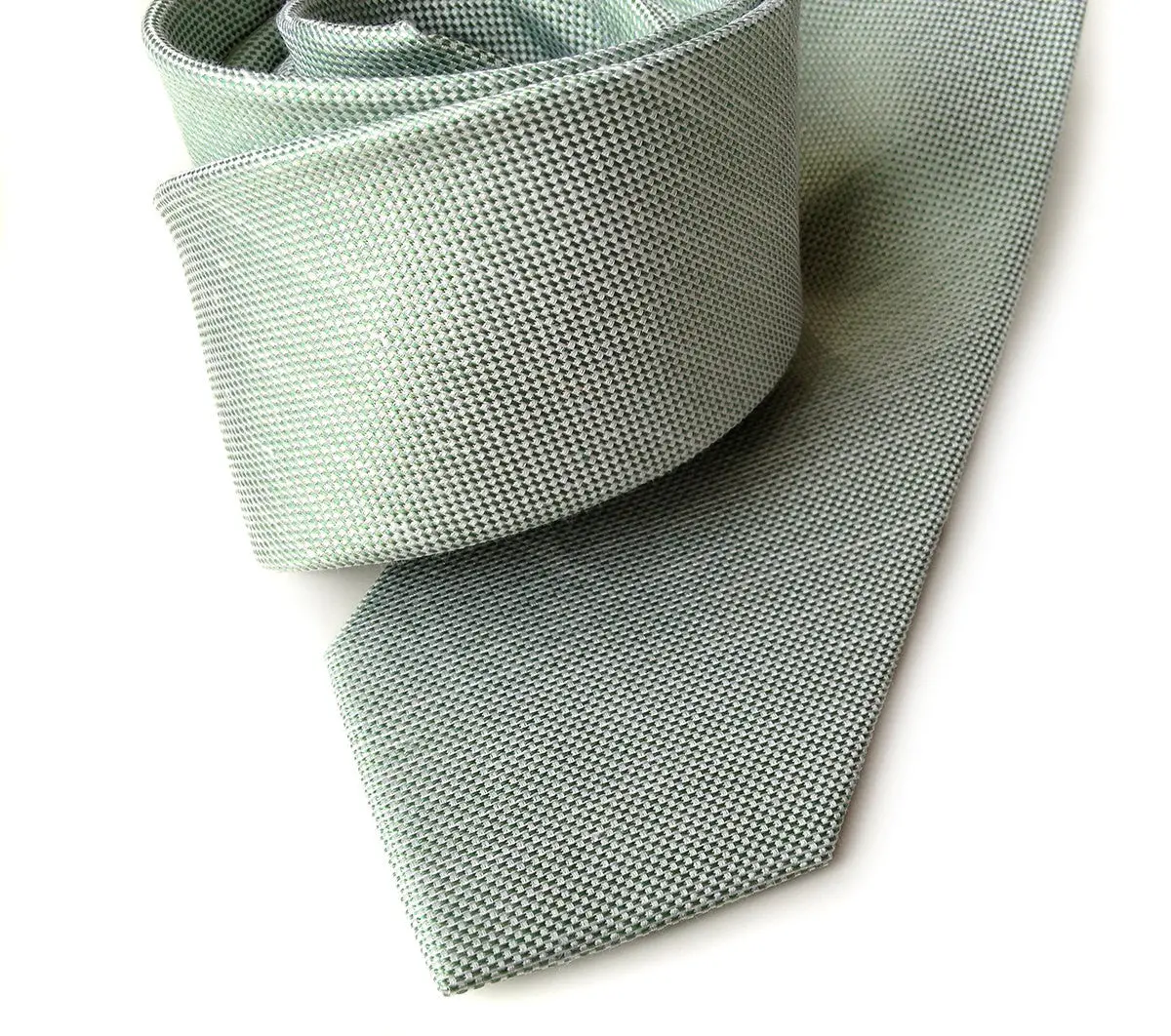 Mint Green Linen Necktie. Solid Color Tie, Spirit Of Detroit 1
