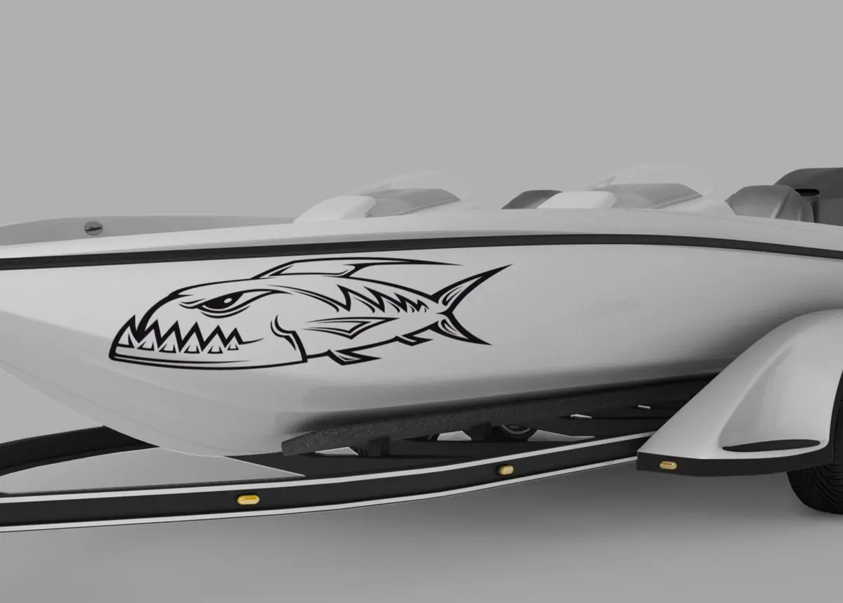 Monster Fish Boat Vinyl Graphic Decals 1