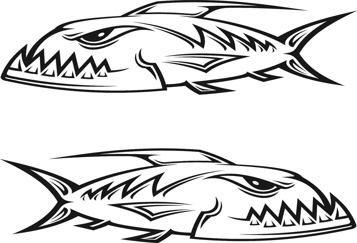 Monster Fish Boat Vinyl Graphic Decals 3