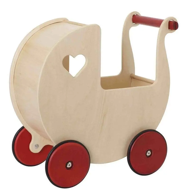 Moover Wooden Dolls Pram Natural 1