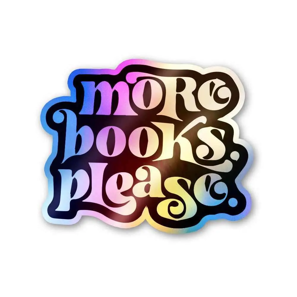 More Books Please Holographic Stickers 1