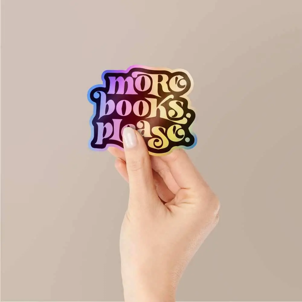 More Books Please Holographic Stickers 2