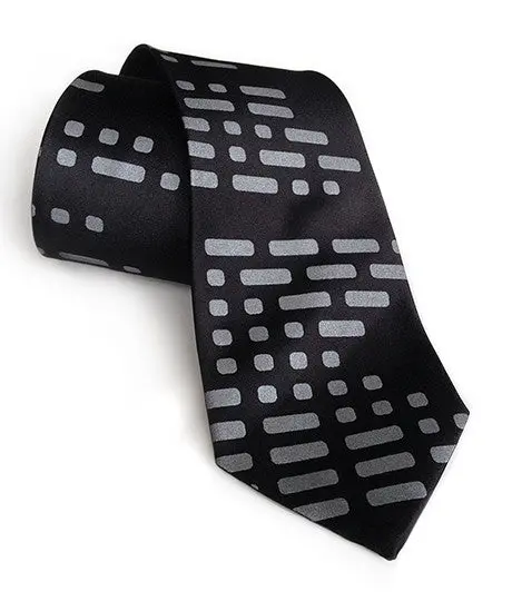 Morse Code Silk Necktie 1