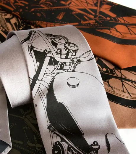 Motorcycle Silk Necktie 2