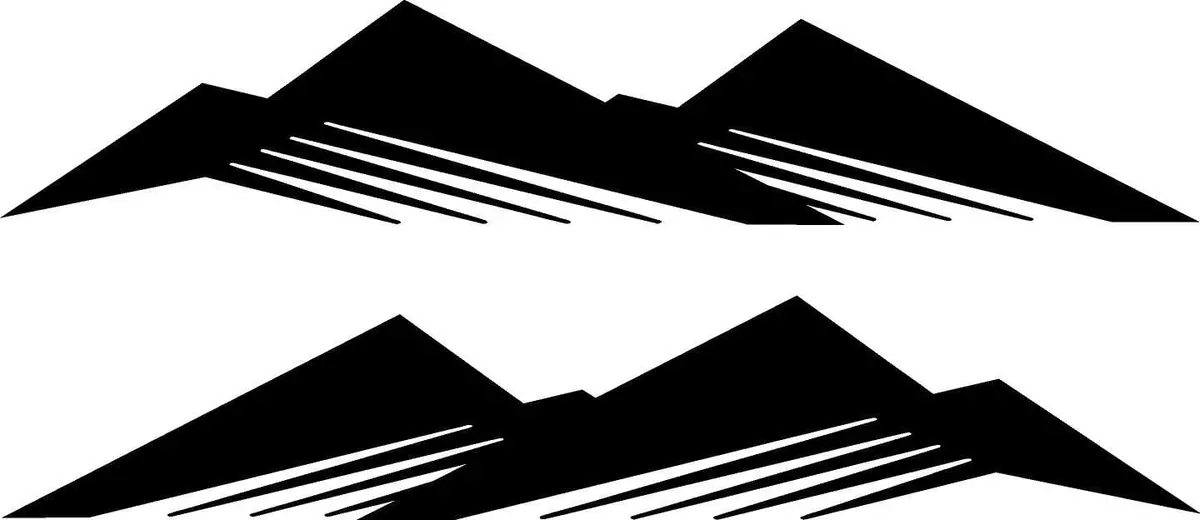 Mountain Silhouette Vinyl Decal – Set Of 2 For Trucks & Suvs 5