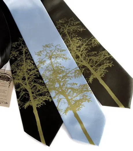 Aspen Necktie. Tree Silhouette Tie 1