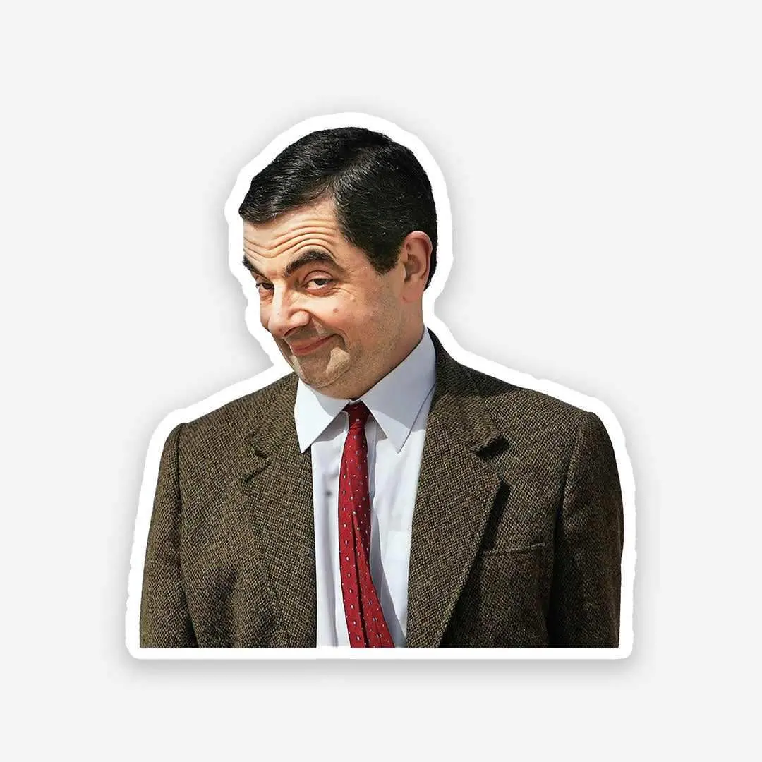 Mr Bean Meme Face Sticker 1