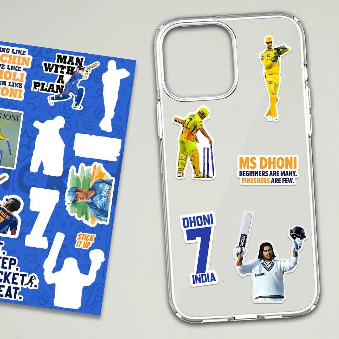 M.S.Dhoni Mini Sticker Sheet 2
