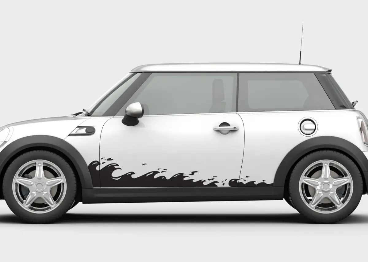 Ocean Waves Vinyl Side Decals For Cars And Trucks 1