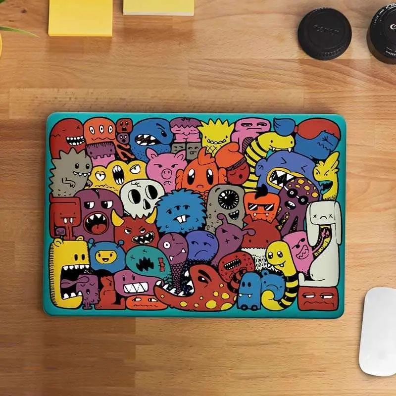 Multiple Cute Monsters Laptop Skin 1