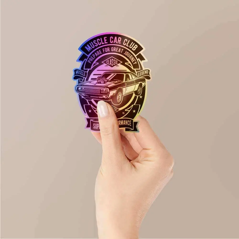 Muscle Car Club Holographic Stickers 2