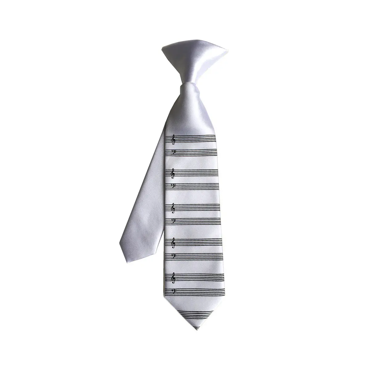 Music Manuscript Kids Tie. Boys Clip-On Necktie. 1