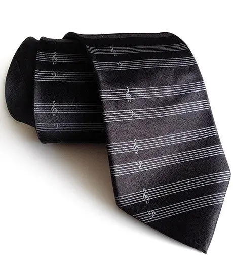 Music Manuscript Paper Silk Necktie 1