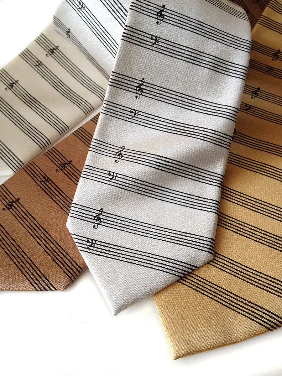 Music Manuscript Paper Necktie. Sheet Music Tie. 1