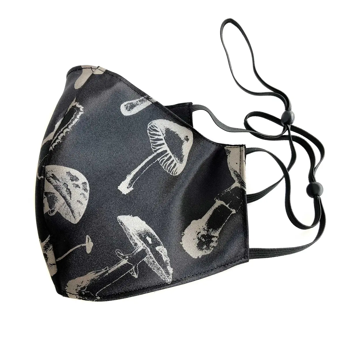 Mushrooms Face Mask, Fungi Print Adjustable Face Cover 1