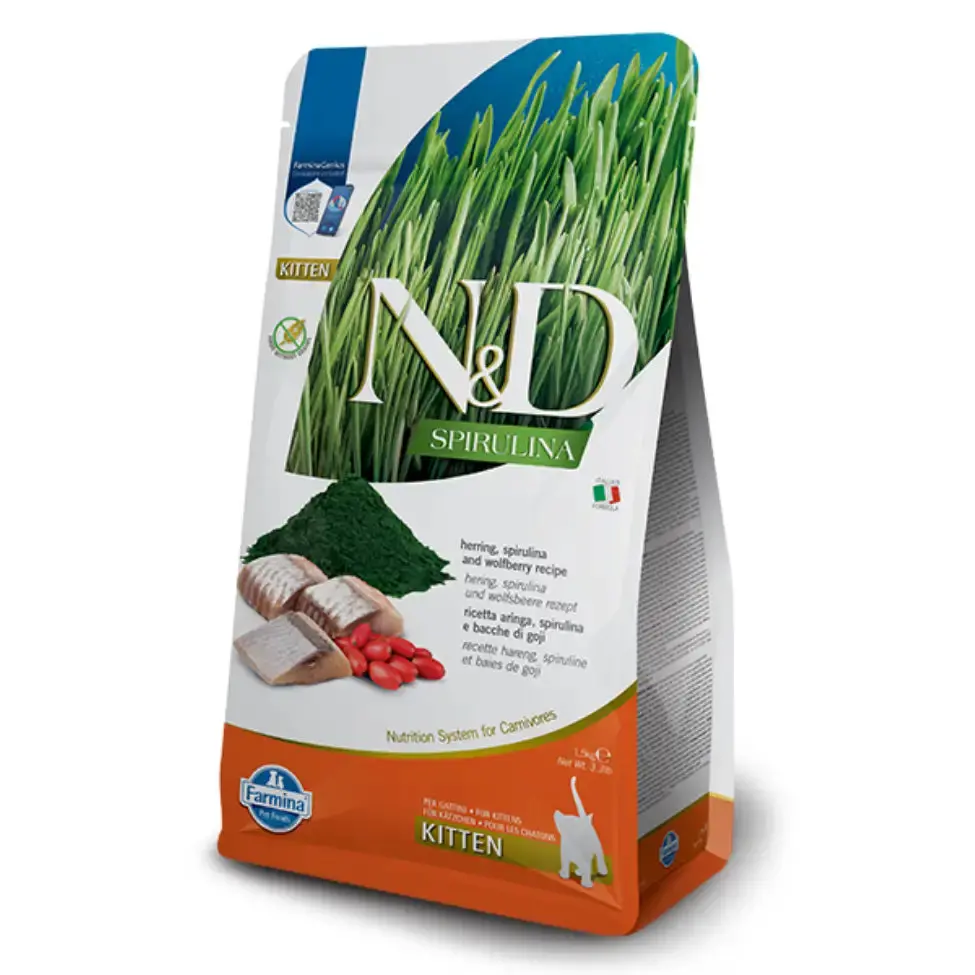 Farmina Cat N&D Spirulina Kitten Aringa E Bacche Di Goji 1