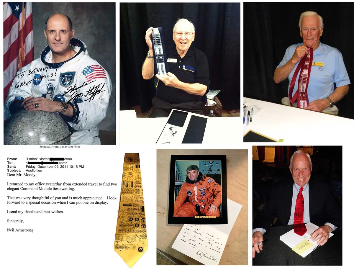 Apollo Cockpit Necktie. As Worn By Real Astronauts! 3