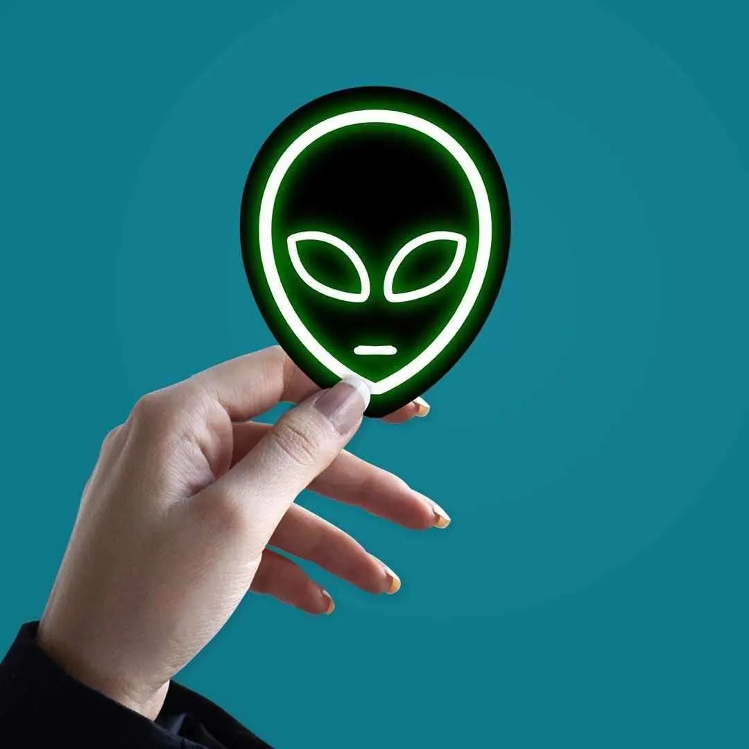 Neon Alien Sticker 2