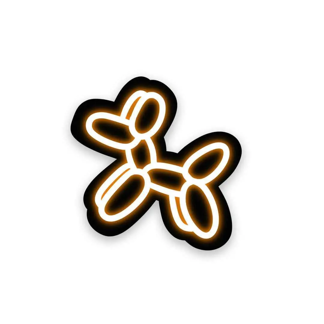 Neon Balloon Dog Sticker 1