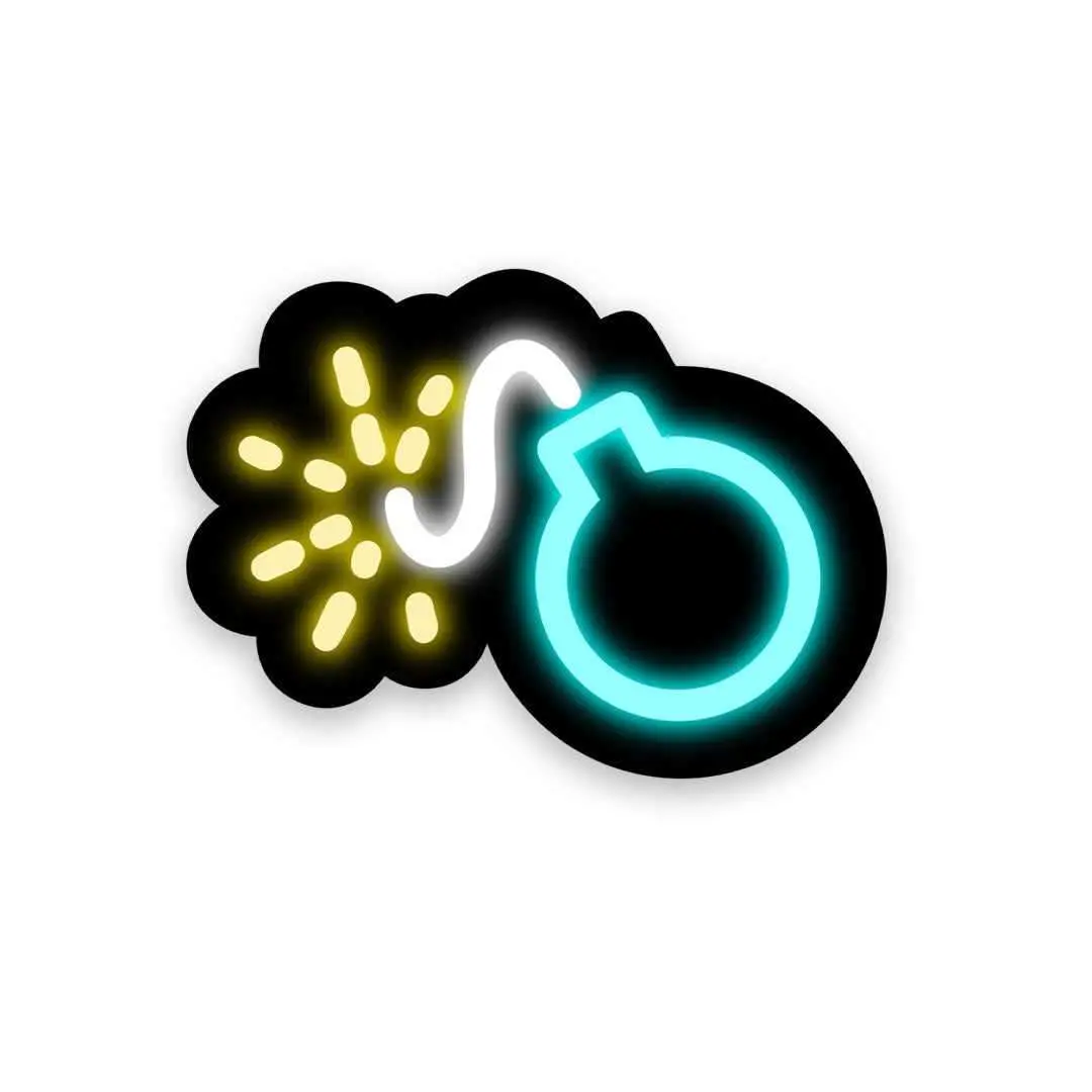 Neon Bomb Sticker 1