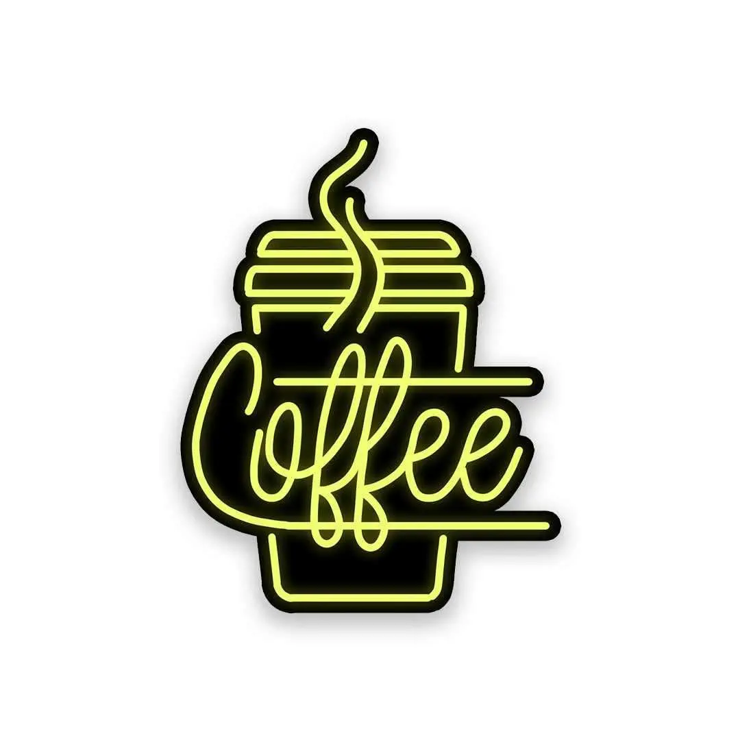 Neon Coffee Sticker 1