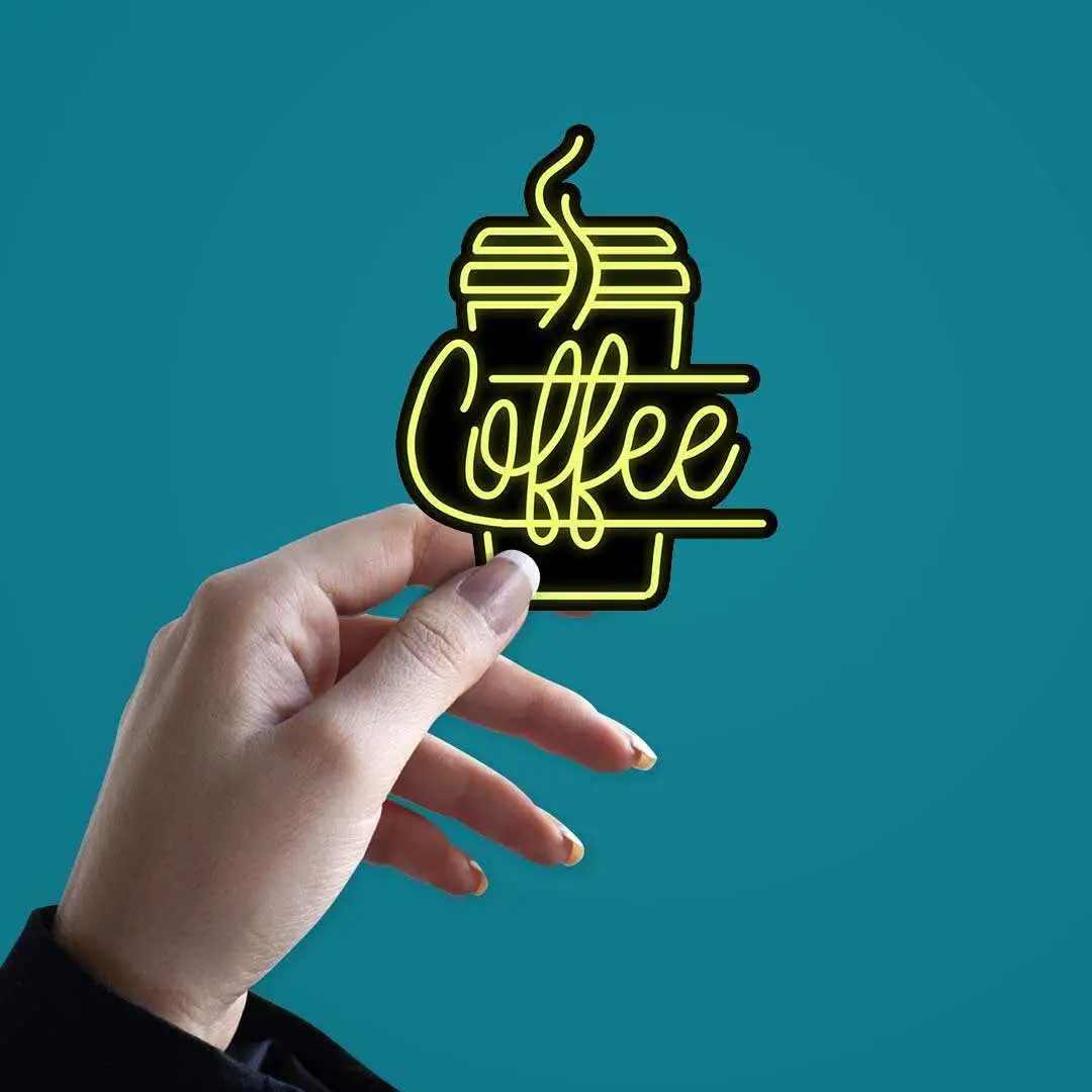 Neon Coffee Sticker 2