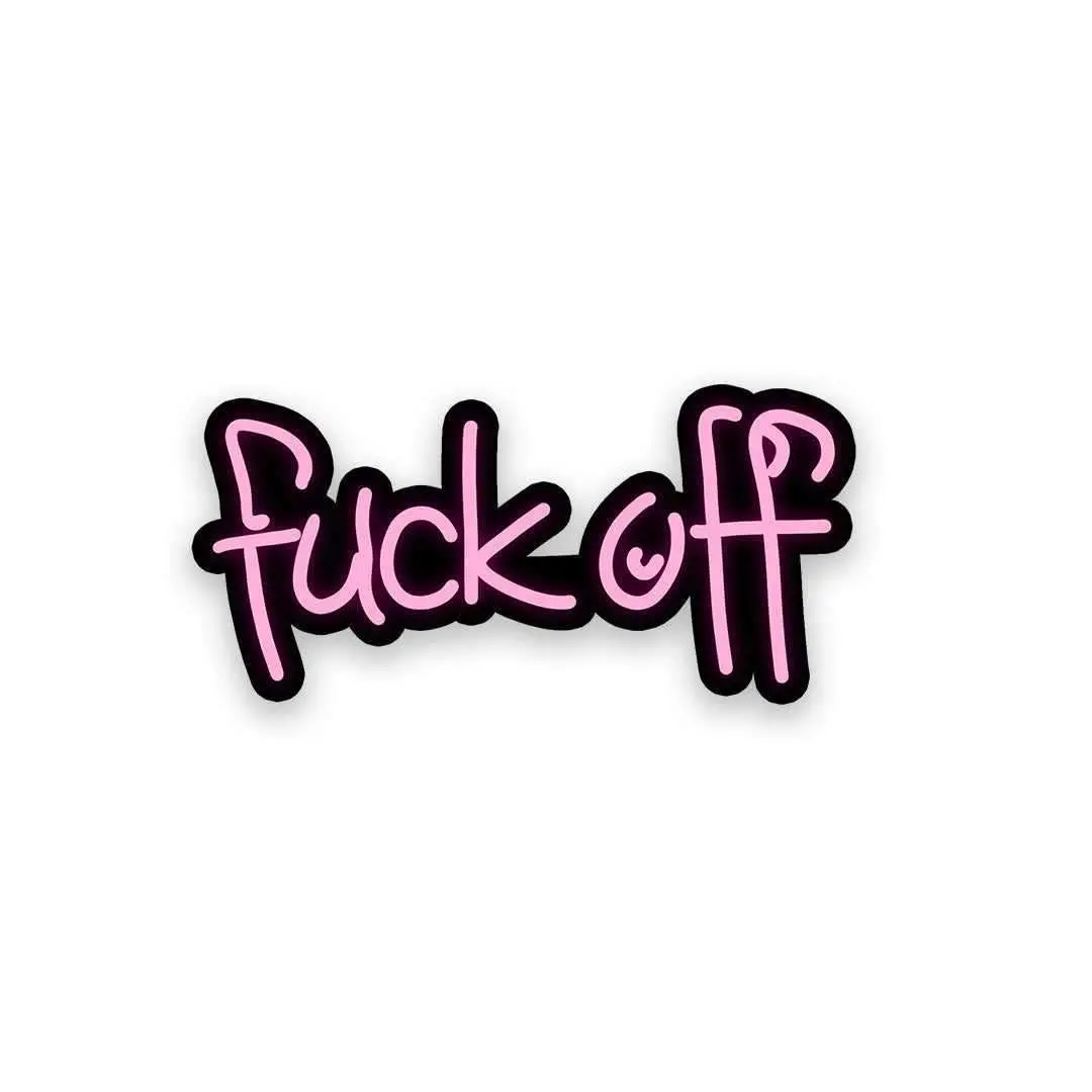 Neon F*Ck Off Sticker 1