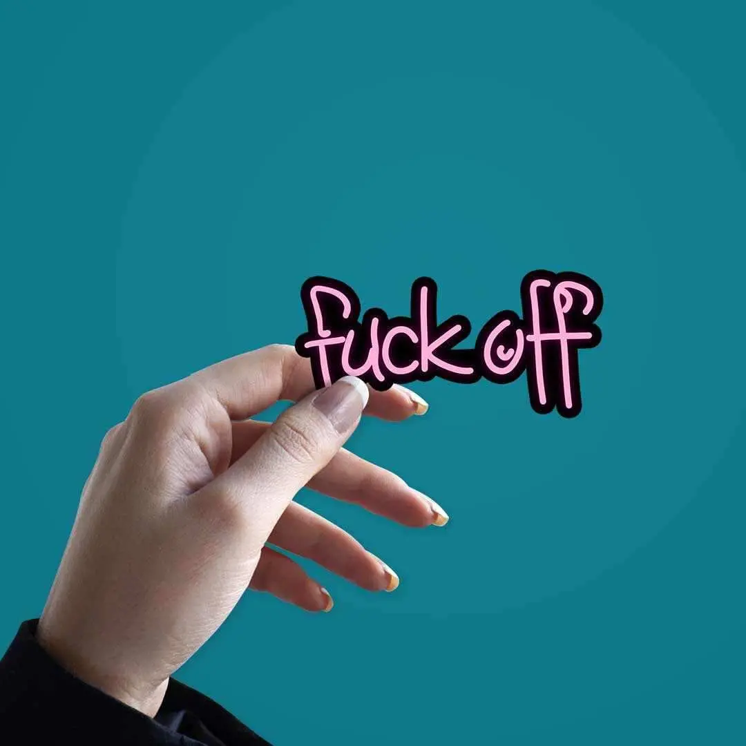 Neon F*Ck Off Sticker 2
