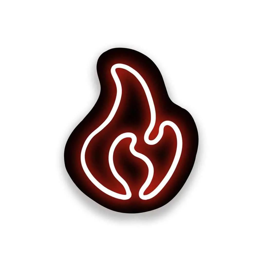 Neon Fire Sticker 1